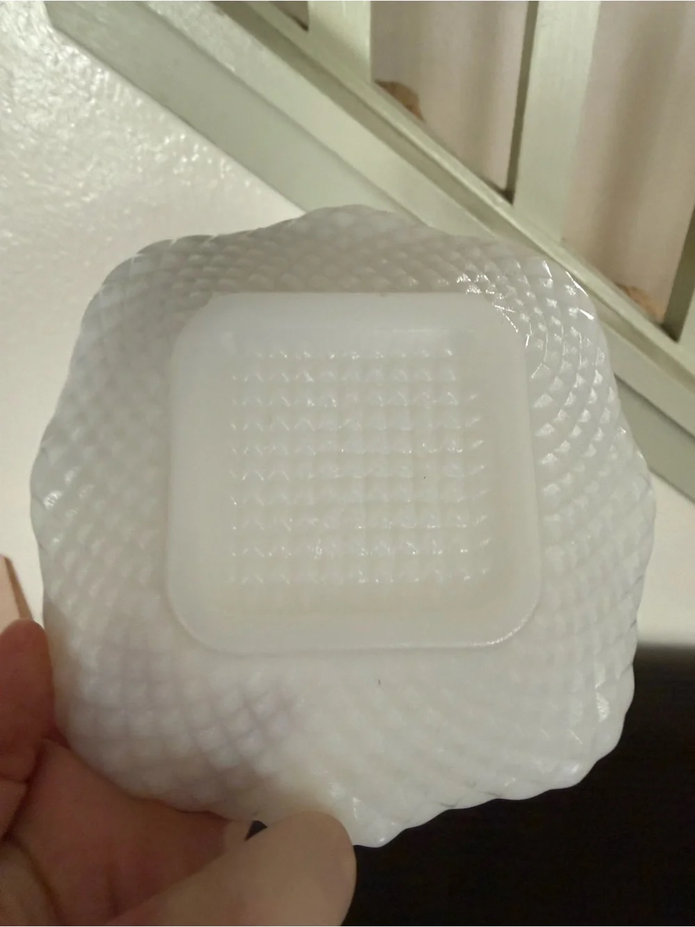 Vintage milk glass candy dish